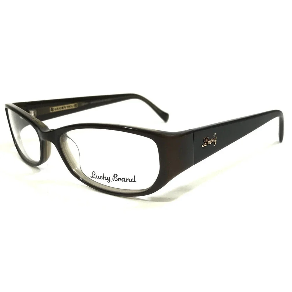 Lucky Brand Eyeglasses Frames SADIE BROWN/OLIVE PEARL Rectangular 52-15-130